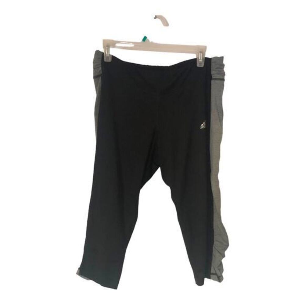 Adidas Climalite Womens High rise Wide Waist Activewear‎ Capri Pants Black